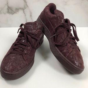 Puma Suede Dark Burgundy Classic Sneakers Size 8.5